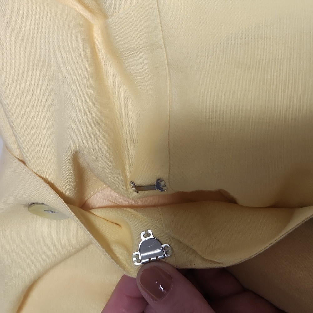 Brooks Brothers Vintage Yellow Button-Down Dress, size 12 - Picture 7 of 7